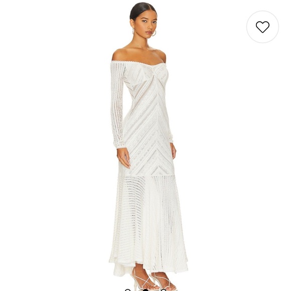 Charo Ruiz Ibiza Souley Long Dress in Natural White - Picture 2 of 11